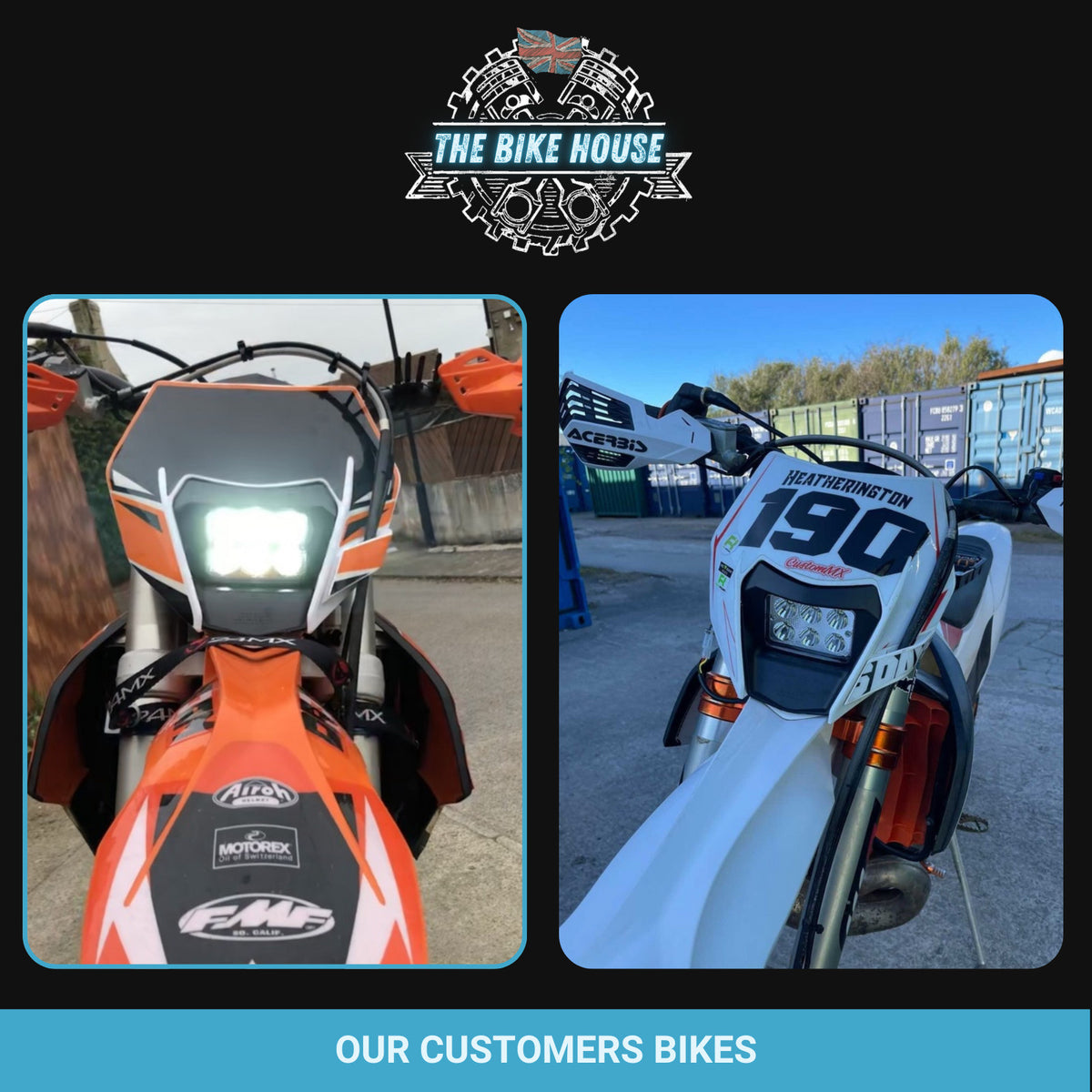 KTM 2014-2016 6 LED Orange Super Bright Headlight TPI EXC XC Light #2