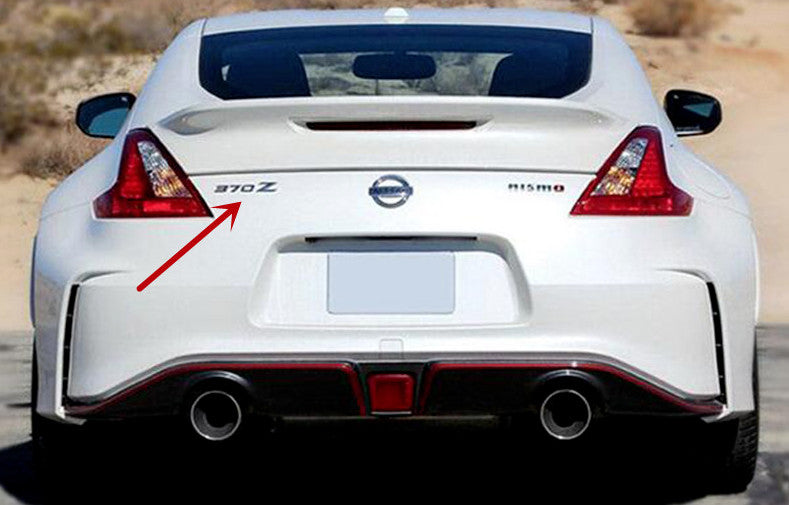 Nissan 370Z Black Rear Emblem Logo Badge Sticker Car Styling 3M Backing New