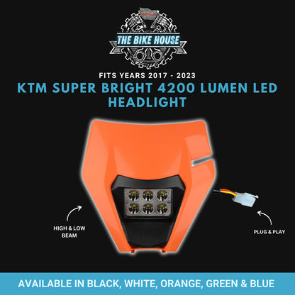 KTM 2017-2023 6 LED Orange Headlight Super Bright 4200 Lumens TPI EXC Light #2