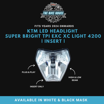 KTM 2024+ #1 LED Insert Headlight Super Bright 4200 Lumens TPI EXC Light