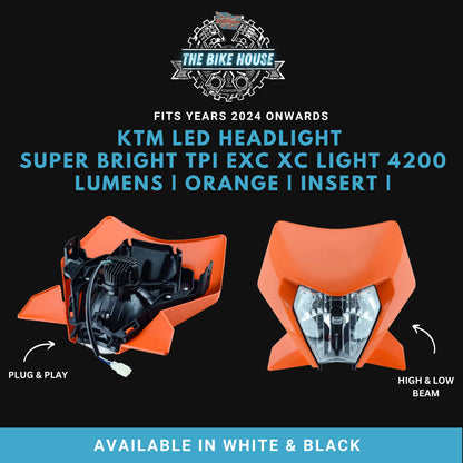 KTM 2024+ #1 LED Orange Headlight Super Bright 4200 Lumens TPI EXC Light