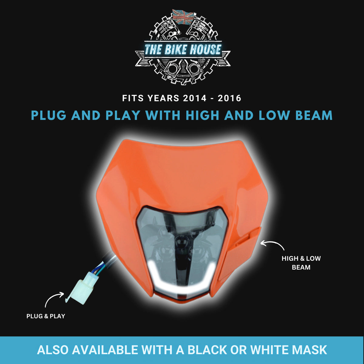 KTM 2014-2016 SUPER BRIGHT LED DRL HEADLIGHT HI/LOW ORANGE #4