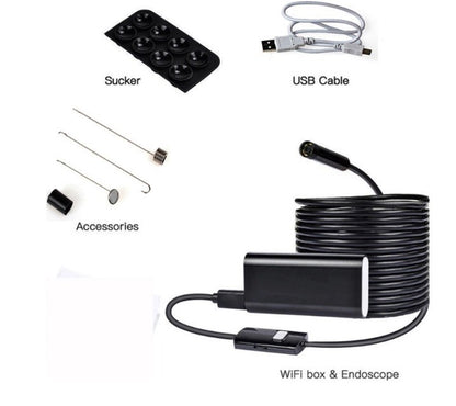 Android Windows Endoscope 720P Mini Camera 8mm Borescope Waterproof Camera WiFi