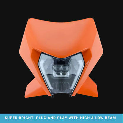 KTM 2024+ #3 LED DRL Orange Headlight Super Bright 5000 Lumens TPI EXC Light