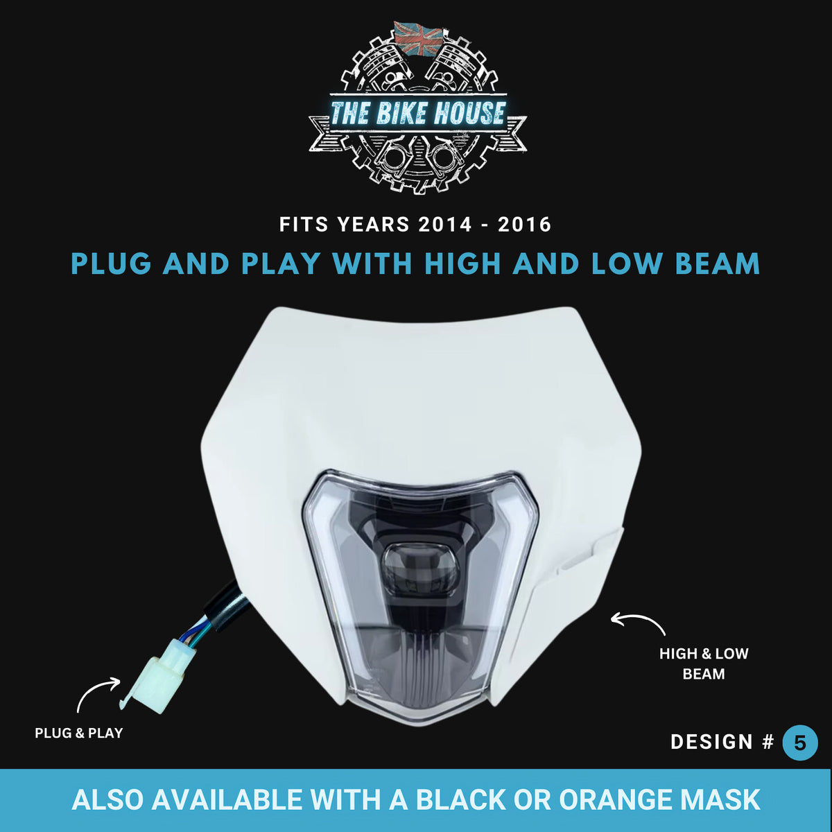 KTM 2014-2016 SUPER BRIGHT LED DRL HEADLIGHT HI/LOW WHITE #5