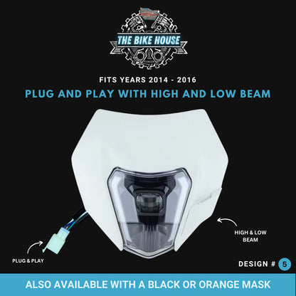 KTM 2014-2016 SUPER BRIGHT LED DRL HEADLIGHT HI/LOW WHITE #5