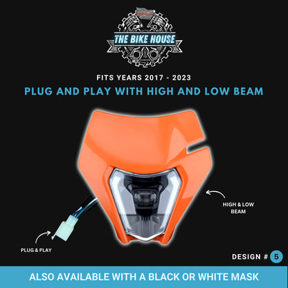 KTM 2017-2023 DRL LED Orange Headlight Super Bright 4200 Lumens TPI EXC Light #5