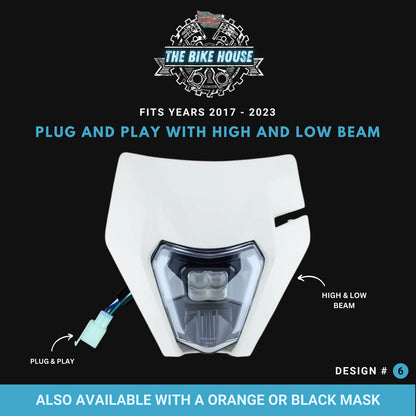 KTM 2017-2023 DRL LED White Headlight Super Bright 5000 Lumens TPI EXC Light  #6