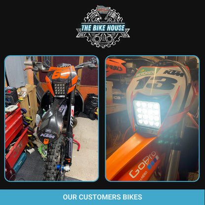 KTM 2014-2016 16 LED White Headlight Super Bright 4800 Lumens TPI EXC Light #3