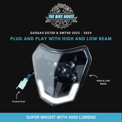 GASGAS 2022-2024 DRL Super Bright LED Headlight Insert ES700 & SM700 LED