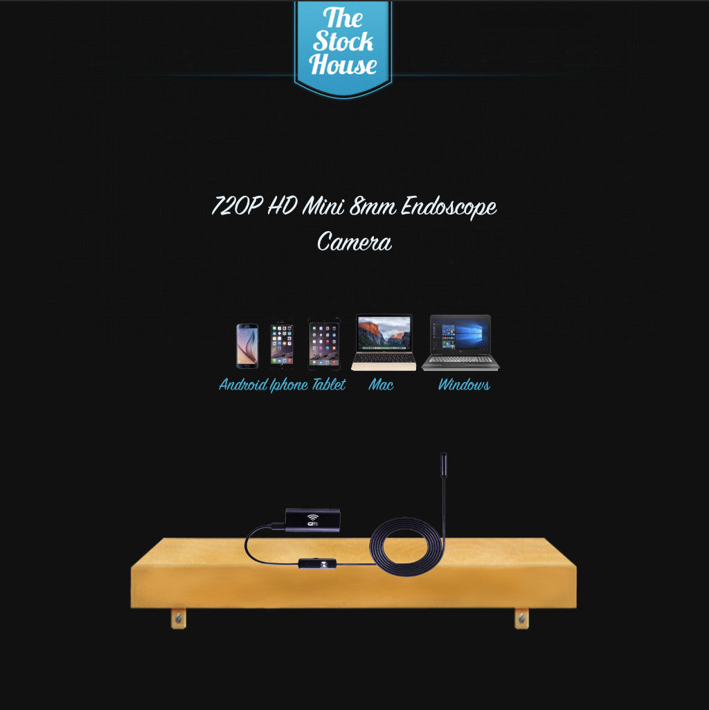 Android Windows Endoscope 720P Mini Camera 8mm Borescope Waterproof Camera WiFi
