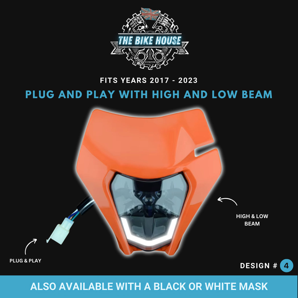 KTM 2017-2023 DRL LED Orange Headlight Super Bright 4200 Lumens TPI EXC Light #4