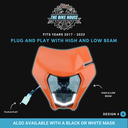 KTM 2017-2023 DRL LED Orange Headlight Super Bright 4200 Lumens TPI EXC Light #4