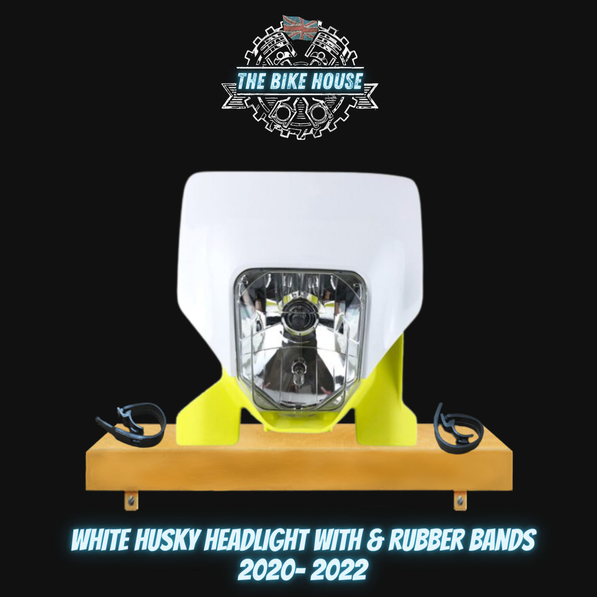 HUSQVARNA WHITE & YELLOW HEADLIGHT LIGHT FE TE TX SUPERMOTO 2020 2021  2022. 125