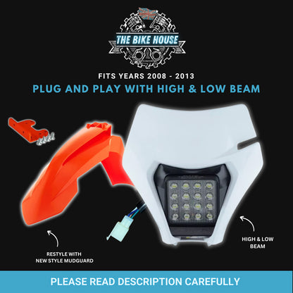 KTM 2008-2013 16 LED White Super Bright Headlight 4800 Lumens TPI EXC Light