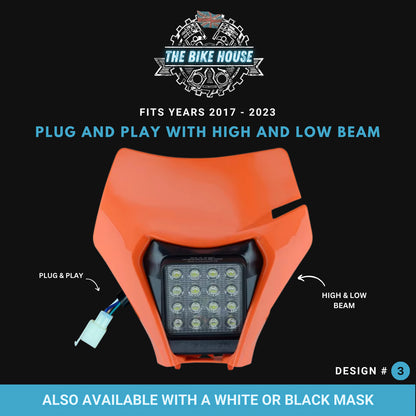 KTM 2017-2023 16 LED Orange Headlight Super Bright 4800 Lumens TPI EXC Light #3