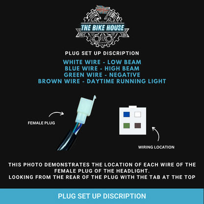 2017 - 2023 HUSQVARNA DRL LED HEADLIGHT INSERT 4200 LUMENS SUPER BRIGHT LIGHT FE