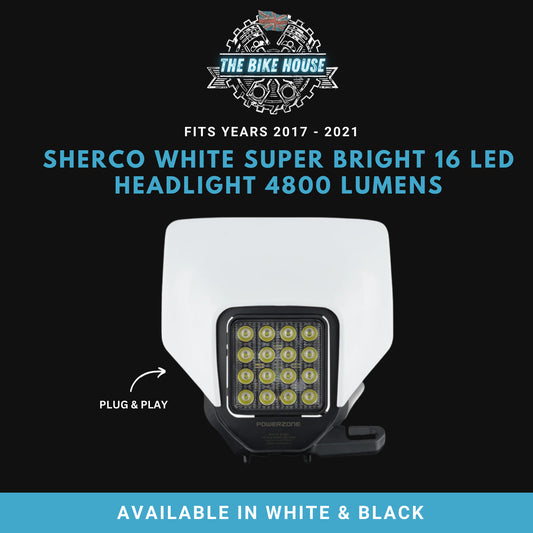 2017 - 2021 SHERCO WHITE SUPER BRIGHT LED HEADLIGHT 4800 LUMENS