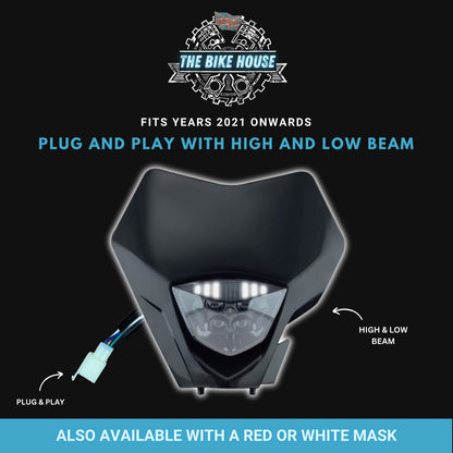 GASGAS SUPER BRIGHT DRL LED HEADLIGHT BLACK