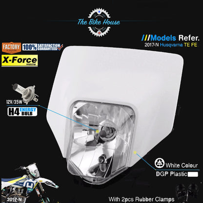 HUSQVARNA WHITE HEADLIGHT LIGHT FE TE TX SUPERMOTO 2020 2021 125 501 HUSKY