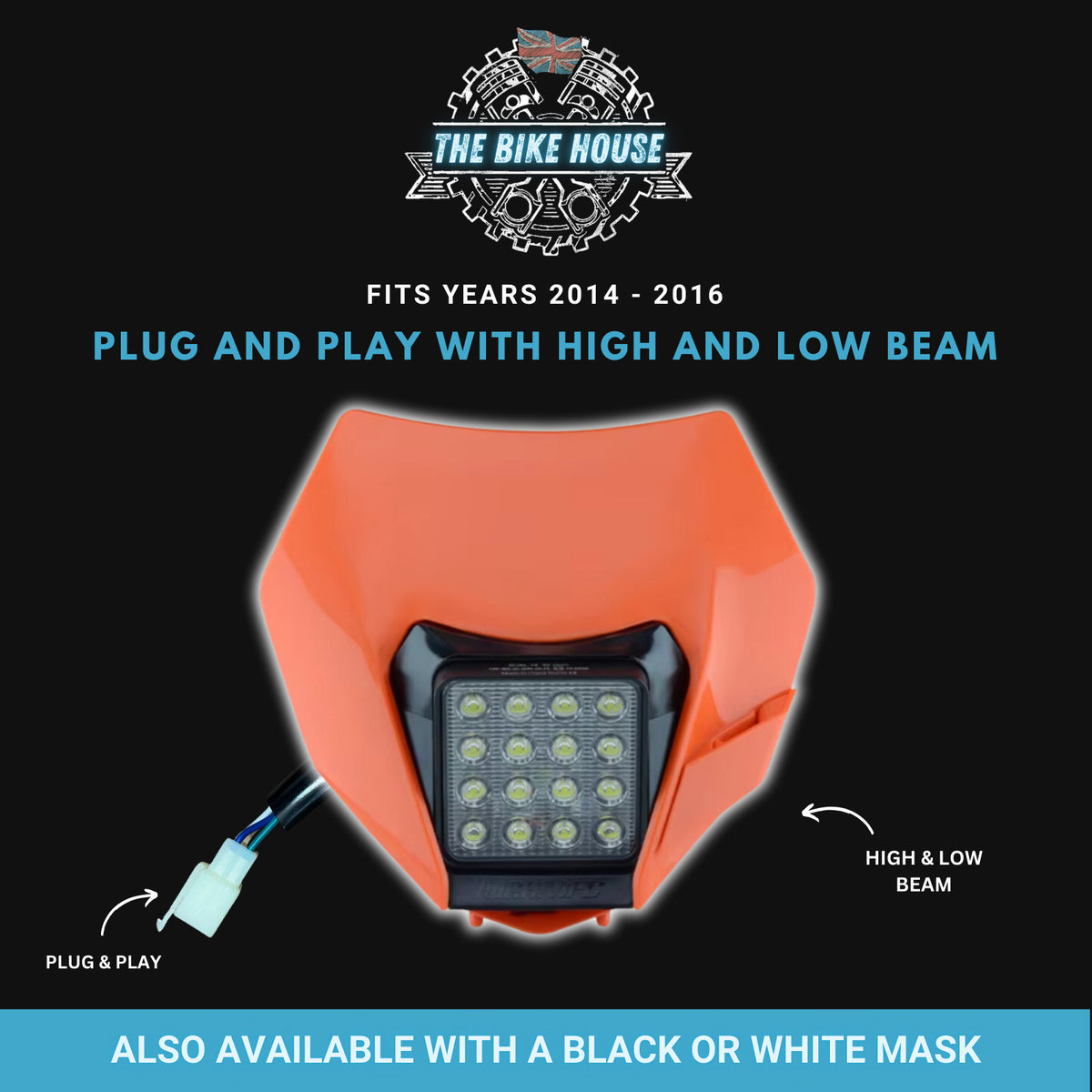 KTM 2014-2016 16 LED Orange Headlight Super Bright 4800 Lumens TPI EXC Light #3