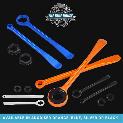 Anodised Universal Tyre Lever Wrench Trail Tools  [ ORANGE | BLUE | SILVER | BLACK ] KTM Husqvarna Honda Yamaha Kawasaki Beta Husaberg