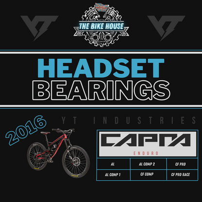 2016 YT CAPRA REPLACEMENT TAPERED HEADSET BEARINGS [ AL | CF | COMP | PRO | PRO RACE]