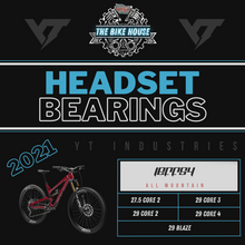 Load image into Gallery viewer, 2021 YT JEFFSY REPLACEMENT TAPERED HEADSET BEARINGS [ CORE 2 | CORE 3 | CORE 4 | BLAZE ]
