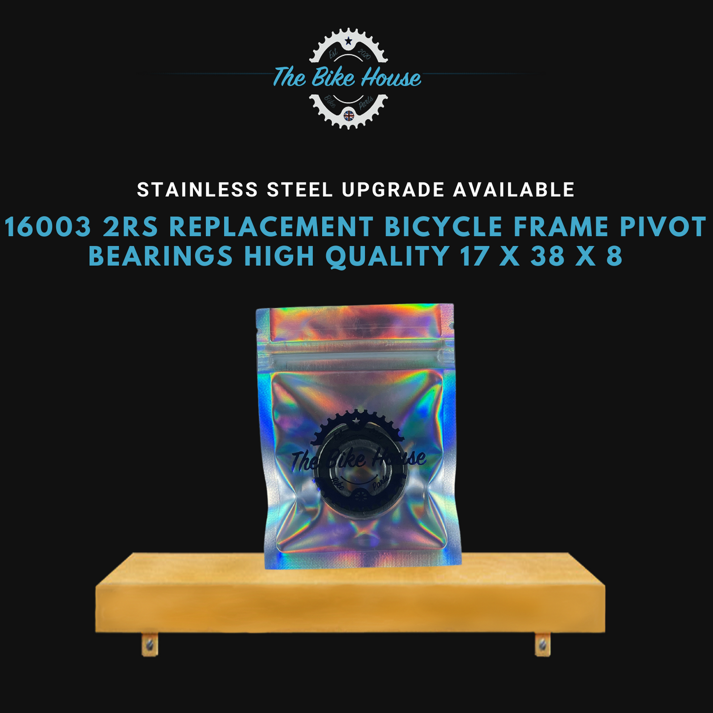 16003 2RS REPLACEMENT BICYCLE FRAME PIVOT BEARINGS HIGH QUALITY 17 x 38 x 8