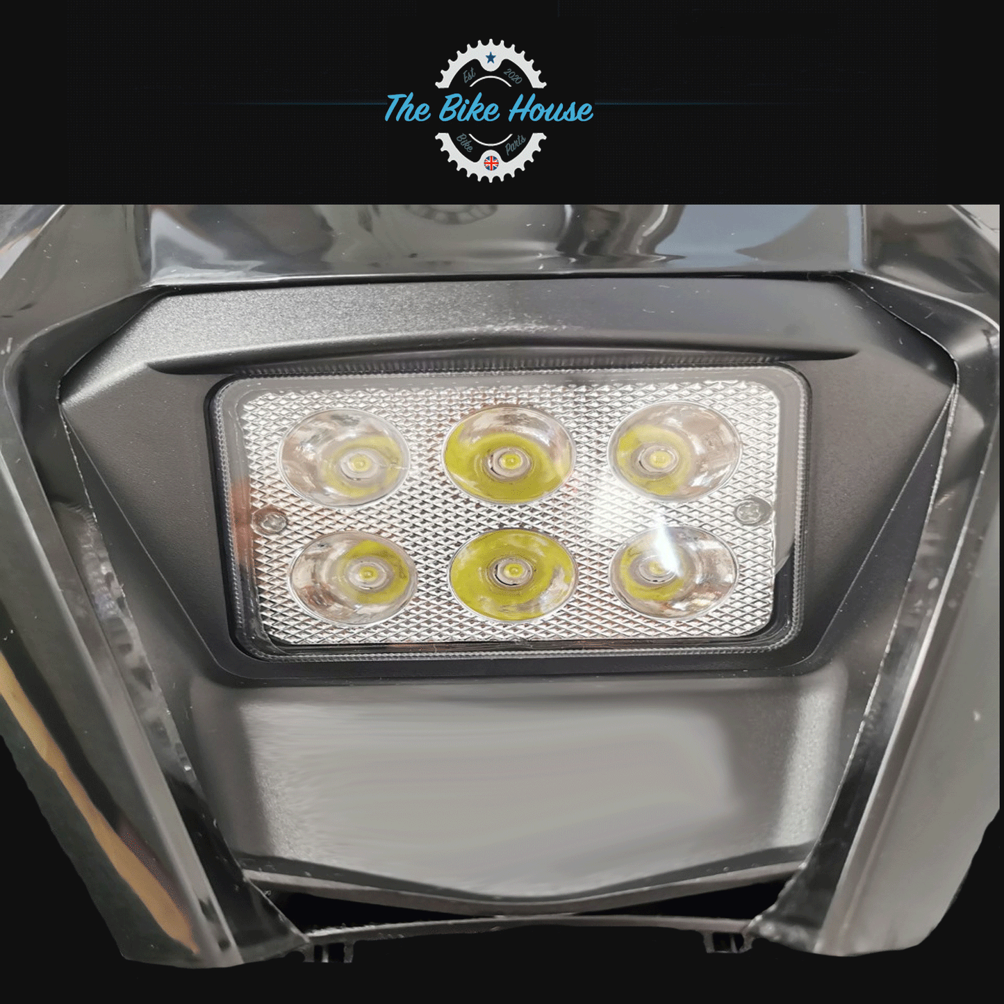 KTM 2008 - 2013 Super Bright 6 LED Headlight TPI EXC [ White | Orange | Black ]