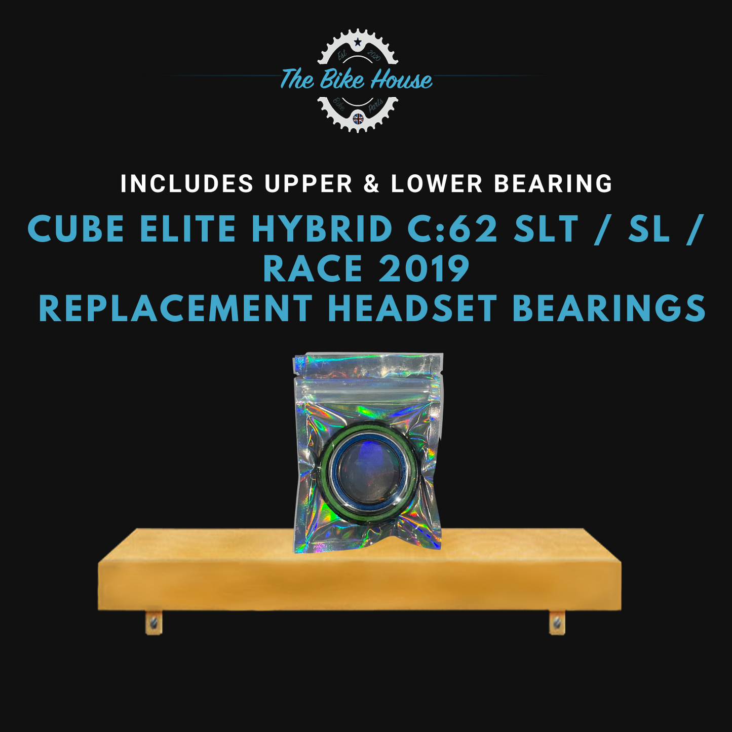 CUBE ELITE HYBRID C:62 SLT / SL / RACE 2019 TAPERED HEADSET BEARINGS ZS44 ZS56 ACROS