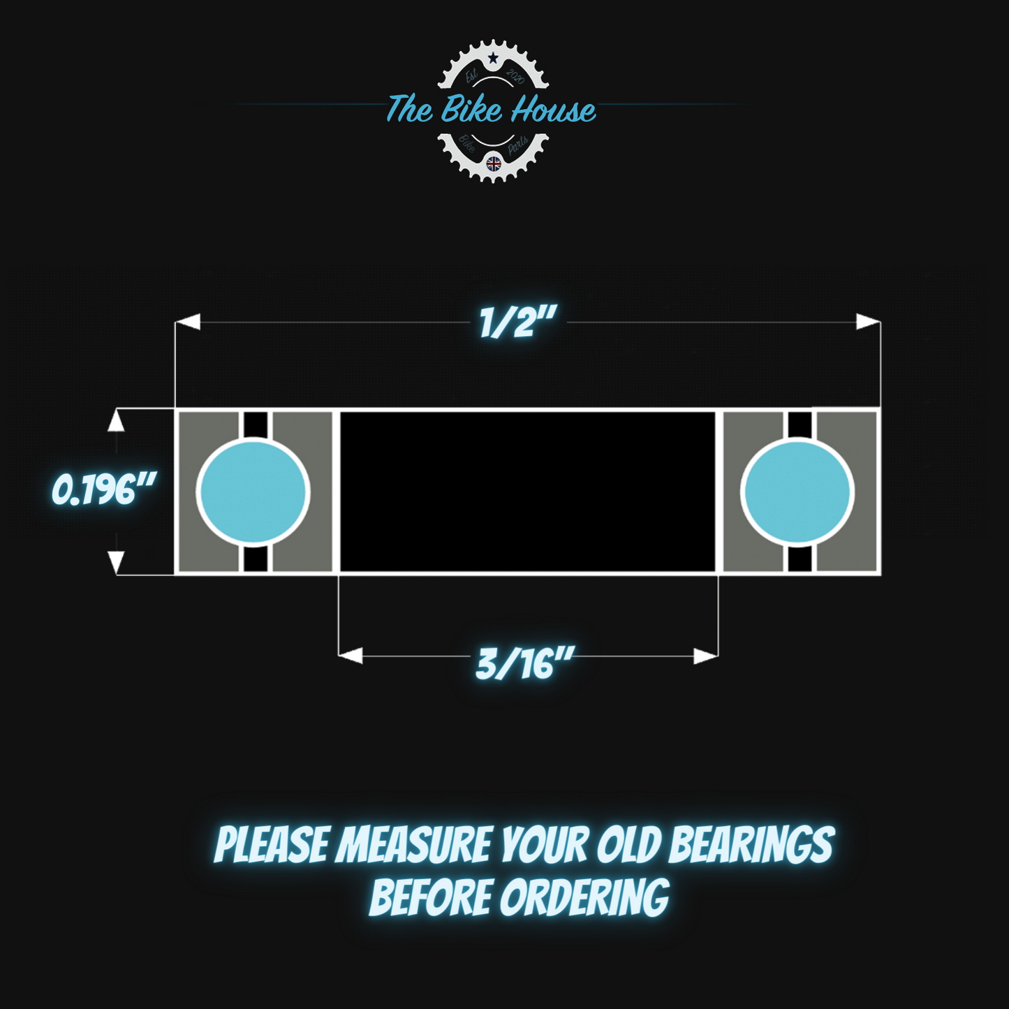 R3 2RS REPLACEMENT BICYCLE FRAME PIVOT BEARINGS HIGH QUALITY 3/16 x 1/2 x 0.196