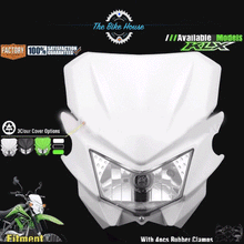 Load image into Gallery viewer, Kawasaki KLX125 KLX150 Replacement White Headlight Light with mask
