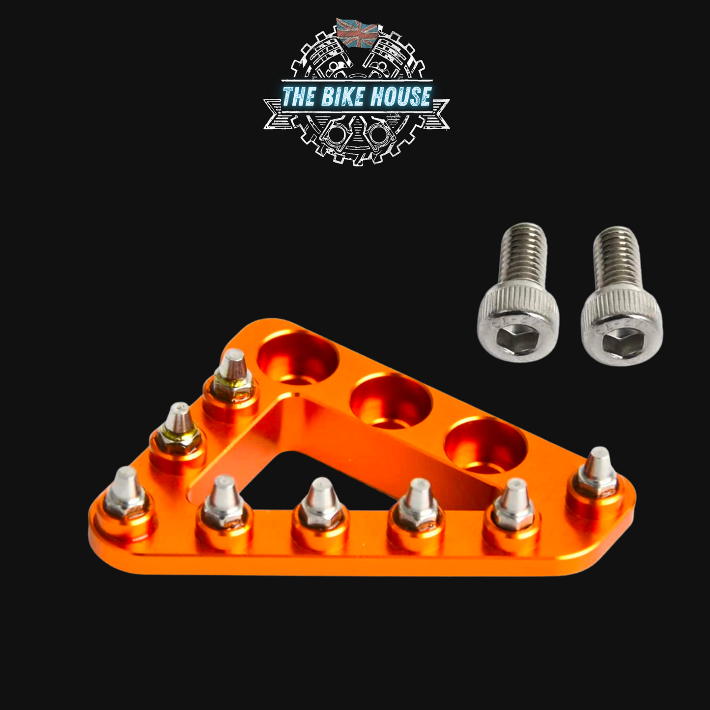 OVERSIZED ANODISED ORANGE REAR BRAKE PEDAL TIP