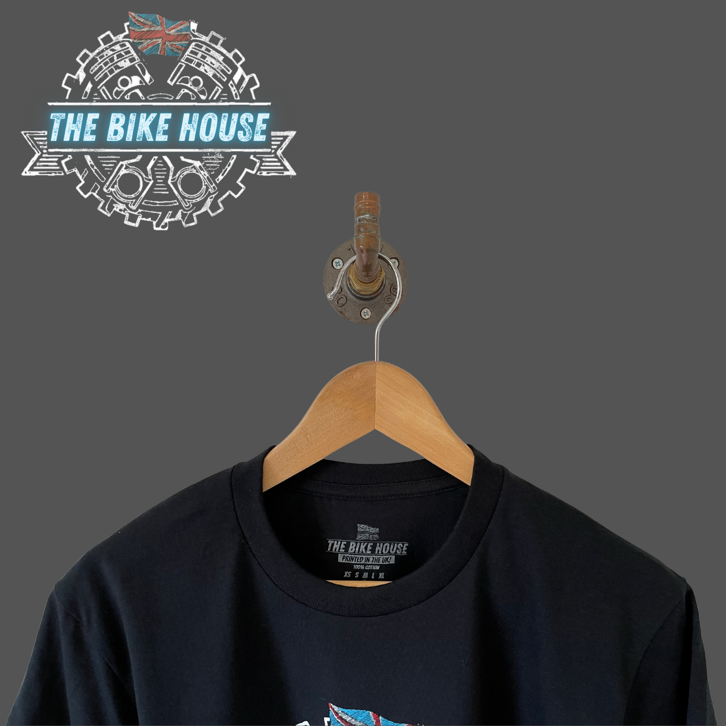 The bike house printed adult tee shirt