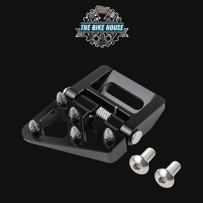 Oversized Anodised Black Folding Rear Brake Pedal Tip Fitment #1