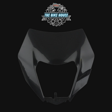 Load image into Gallery viewer, KTM BLACK HEADLIGHT MASK AND RUBBER BANDS 2014 - 2016
