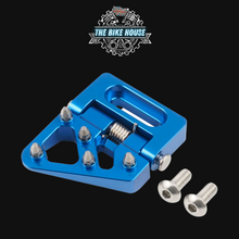 Load image into Gallery viewer, Anodised Blue Folding Brake Pedal Tip Fitment #2
