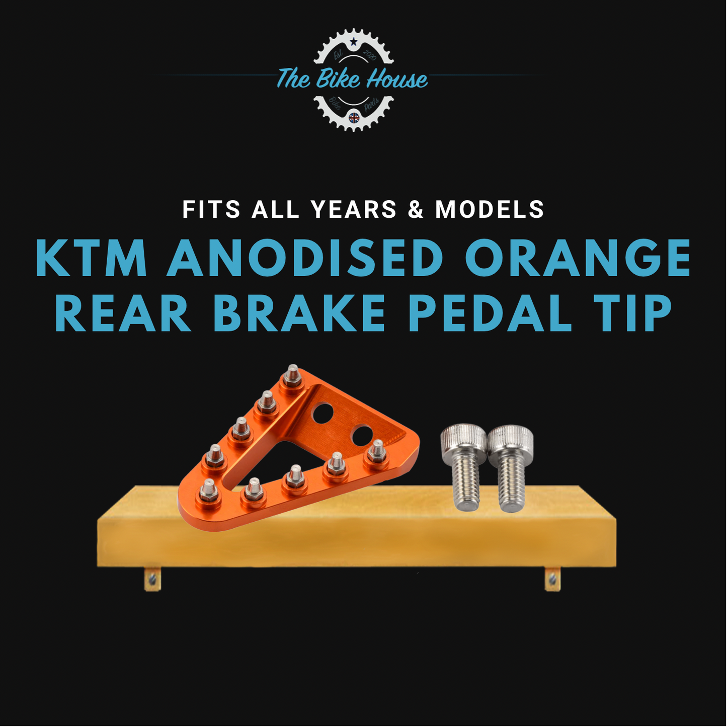 KTM ANODISED ORANGE REAR BRAKE PEDAL TIP