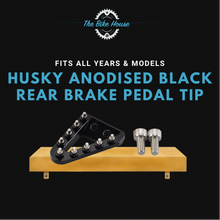 Load image into Gallery viewer, HUSQVARNA ANODISED BLACK REAR BRAKE PEDAL TIP
