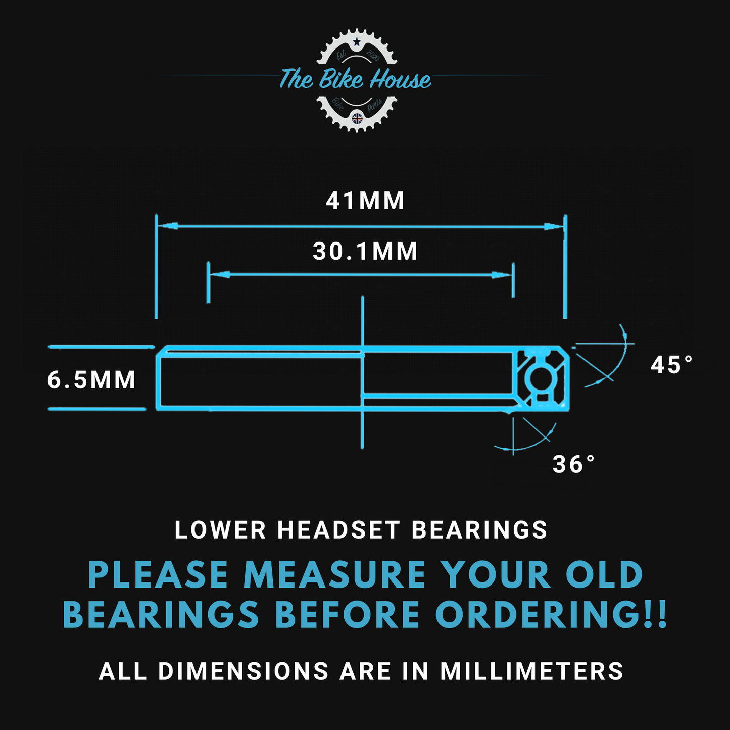 CANYON ROADLITE AL 2006 - 2014 HEADSET BEARINGS IS41 1 1:8” IS 41