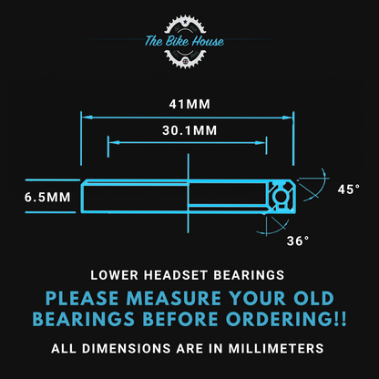 CANYON ROADLITE AL 2006 - 2014 HEADSET BEARINGS IS41 1 1:8” IS 41