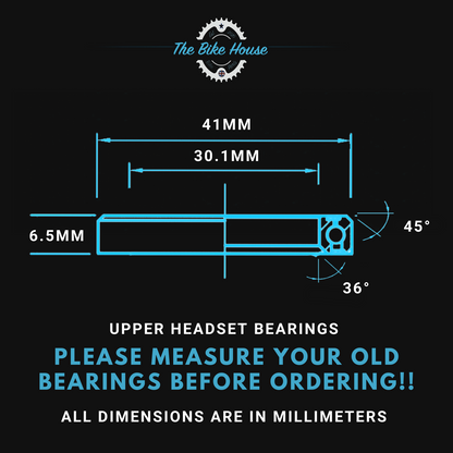 ACROS AIX-315 TAPERED HEADSET BEARINGS IS42 1 1:8” IS52 1.5” IS 42 52