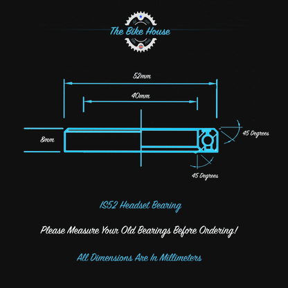 YT CAPRA CF PRO RACE / CF PRO / CF 2016 - 2018 REPLACEMENT HEADSET BEARINGS IS42 1 1:8” IS52 1.5” IS 42 52 ACROS AIX-326 TAPERED