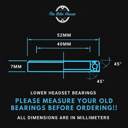 CUBE CROSS RACE ALU 2015 - 2021 HEADSET BEARINGS ZS44 IS52 ZS 44 IS 52 ACROS