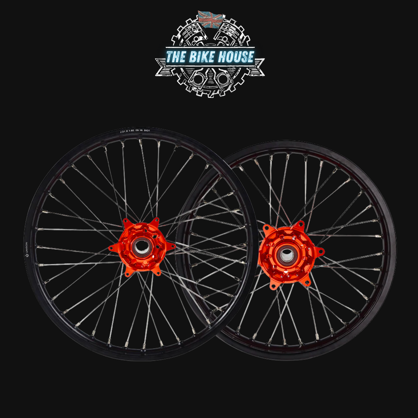 KTM DOT Approved  21'' & 18'' Wheel Set with bearings