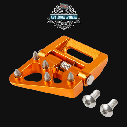 Oversized Anodised orange Folding Rear Brake Pedal Tip Fitment #1