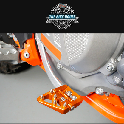 Oversized Anodised orange Folding Rear Brake Pedal Tip Fitment #1