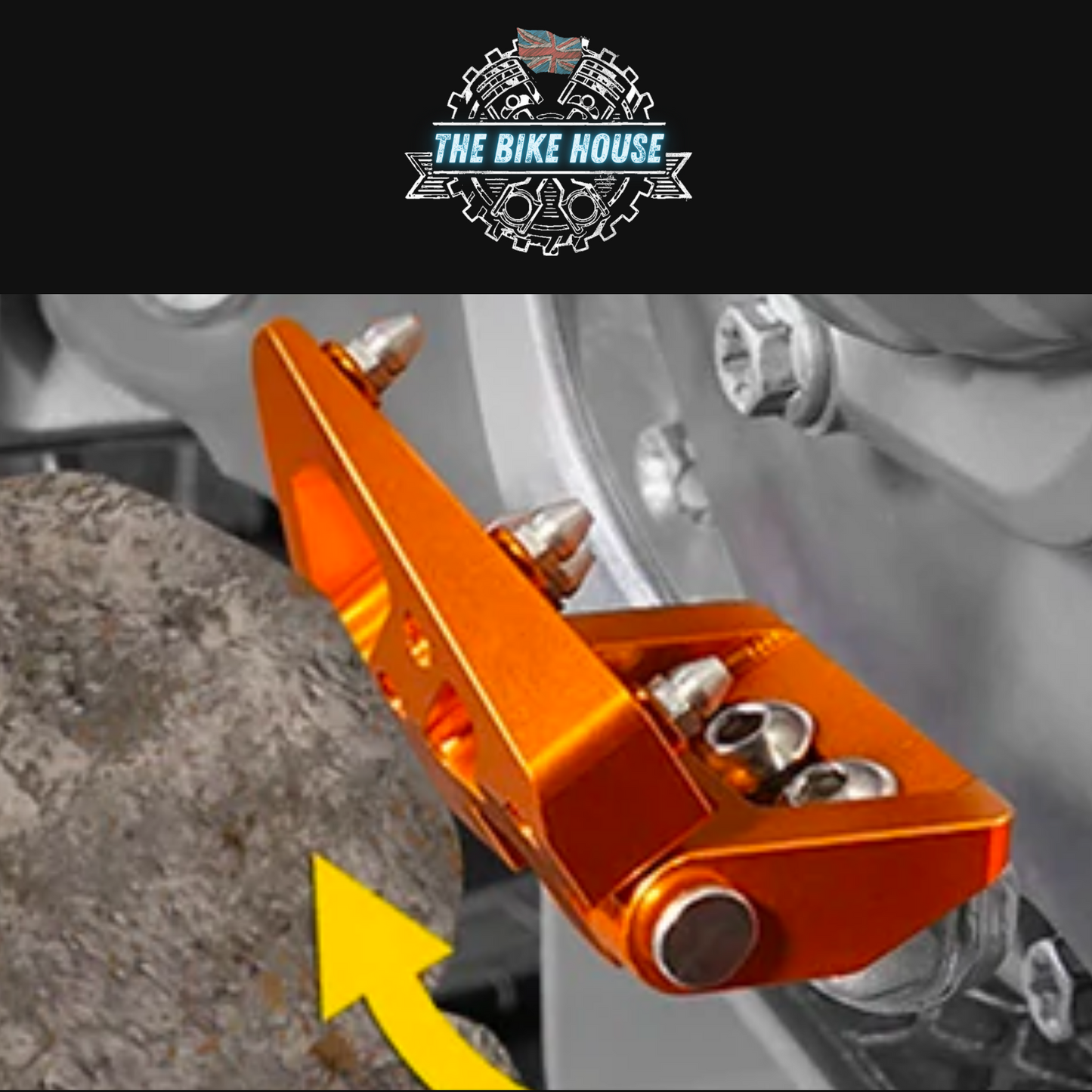 Oversized Anodised orange Folding Rear Brake Pedal Tip Fitment #1