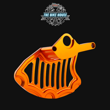 Load image into Gallery viewer, Anodised Orange Front Brake Disc Guard
